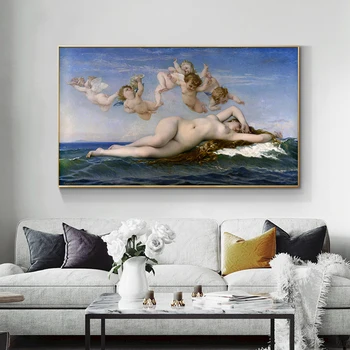 Zrodenie Venuše tým, Botticelli Giclee Plátno, Vytlačí Plátno na Stenu Umenie Slávny olejomaľba Reprodukciu Obrazu pre Obývacia Izba Dekor