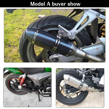 ZSDTRP 38-51mm Univerzálny Nerez Motocykel Uhlíkových Vlákien Výfukových Šál Rúry Pre Dirt Bike/Street Bike/Skútrov/ATV/Quad