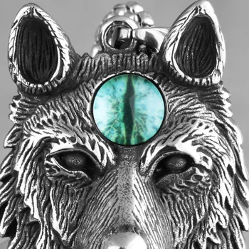 Zviera Wolf, Red Blue Eye Nehrdzavejúcej Ocele Mužov, Náhrdelníky, Prívesky Reťazca v Pohode pre Priateľ Muž Šperky Tvorivosti Darček Veľkoobchod