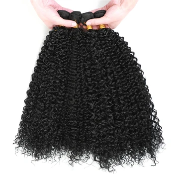 ZYR Kinky Kučeravé Syntetické Ombre Hair Zväzky, 8-30inches 100 g/ks Vysoká Teplota, Vlasy, Parochne Pre Ženy Afro Kučeravé Vlasy Rozšírenie