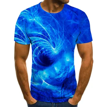 Zábava 3D grafické T-shirt ležérne pánske T-shirt letné módne topy priedušná O-neck tričko T-shirt pánske plus veľkosť streetwear
