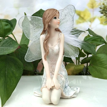 Záhrada víla Živice remesiel anjel ozdoby domov záhradné dekorácie decrative remeslá Auto Dekor Európe Štýl White Angels