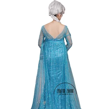 Zákazku Elsa Kráľovná Dospelých Šaty Cosplay Kostým Na Halloween Ženy, Dievčatá Strana