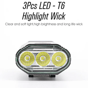 ZÁPAD CYKLISTIKA 5200mAh Bicyklov Svetla Rainproof USB Nabíjanie LED 1300 Lumenov Svetlometu ako Power Bank MTB Bicykel Predné Lampy Príslušenstvo