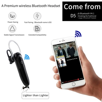 ZÁPAD CYKLISTIKA D5 Mini Bluetooth Headset Bezdrôtový Šport Hlasitosť slúchadla Nastaviteľné Vonkajšie Nástroj Ucho-hák Slúchadlá Pre Smart Telefón