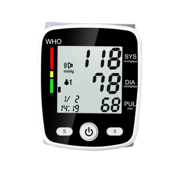 Zápästie Sphygmomanometer Blood Presure Monitor Tepovej frekvencie Pulzu Prenosné Tonometer Automatické BP Putá Arteriálny Tlak Meter