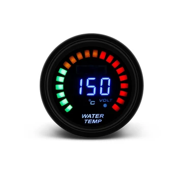 Závodné Teplota Vody Rozchod Meter LED Rozsahu Digitálneho Displeja Auta Úprava 12V Univerzálne B88