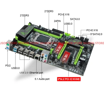 Zľava počítač HUANANZHI X79 Pro základná doska s DUAL M. 2 NVMe slot CPU Xeon E5 2670 C2 s 6 rúry chladič pamäte RAM, 32 G(2*16 G)