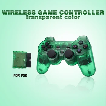 Údaje Žaba 2.4 G Bezdrôtový Gamepad Pre PS2 Radič Duálny Vibračné Bezdrôtový Gamepad pre PlayStation 2 Priehľadná Farba Ovládač