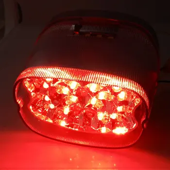 Údené , Jasná ,Červená LED zadné Svetlo smerovku Na Harley Sportster XL FLHR FLHRCI FXD Dyna Road King Kĺže