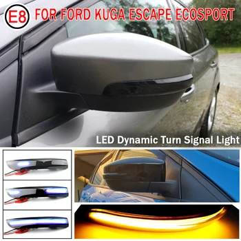 Údené Tečie Spätné Zrkadlo Osvetlenie, Indikátor Pre Ford Kuga Ecosport Roky 2013-2018 Dynamické Blinker LED Zase Signálne Svetlá