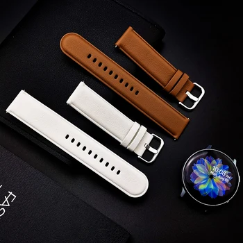 Úrad pravej Kože Kapela Popruh Pre Samsung Galaxy Aktívny 1 2 40 mm 44 mm hodinky remienok galaxy sledujte 3 41mm huawei GT watchbands