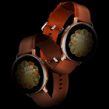 Úrad pravej Kože Kapela Popruh Pre Samsung Galaxy Aktívny 1 2 40 mm 44 mm hodinky remienok galaxy sledujte 3 41mm huawei GT watchbands