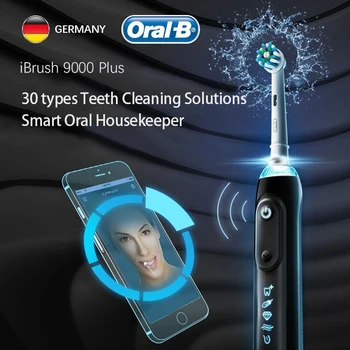 Ústne B iBrush 9000 Sonická Elektrická zubná Kefka Bluetooth Smart App Ústne Hlboké Čistenie Riadenia 9000Plus Zubná Kefka pre Dospelých
