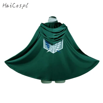 Útok Na Titan Kostým Zelený Plášť Japonské Anime Cosplay Shingeki No Kyojin Hoodie Eren Levi Mikasa Plášť Scout Légie Kabát