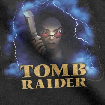 Úžasné Tomb Raider Chronicles T-Shirt pre Mužov okolo Krku Bavlnené Tričká Lara Croft Adventer Hra Tee Tričko Nový Príchod Topy