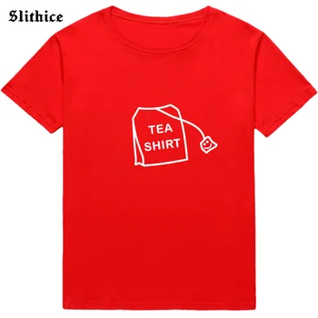 Čaj Tričko Funny T-shirt pre Ženy Letné Oblečenie Lumbálna Grafické Tlače tričko Lady Top Darček Priateľka Camiseta Feminina