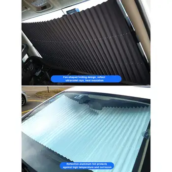 Čelného skla slnečník Zdvíhateľnej Auto Slnečná Clona Anti-UV Auto Okno Tieni Auto Pred Slnkom Blok Skladací Záves Slnečník
