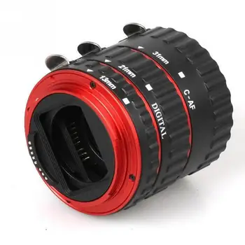 Červená Adaptér Objektívu Montáž Auto Focus AF Makro Predĺženie Trubice Krúžok pre Canon EF-S Objektív T5i T4i T3i T2i 100D 60D 70 D 550D 600D 6D 7D