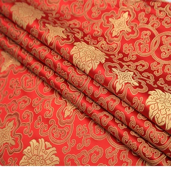 Červená klasických 3D žakárové brocade textílie pre šaty vankúš opony obrus patchwork čalúnenie diy handričkou