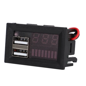 Červená Led Digitálny Displej Voltmeter Mini Napätie Volt na Meter Tester Panel pre Dc 12V Autá, Motocykle, Vozidlá Usb 5V2a Výstup 12V