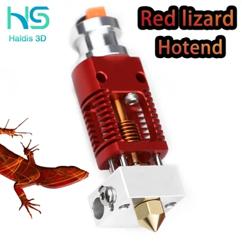 Červená Lizard Radiátor Ultra Precízny 3D tlačiarne vytláčacie je kompatibilný s V6 Hotend a CR10 vzdať sa 3 Hotend adaptéry