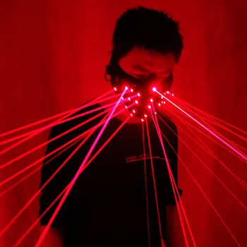 Červené Laserové Svetlo Maska Až Strany Masky Neon Maska Cosplay Mascara Horor Mascarillas Svietiť V Tme Masque V