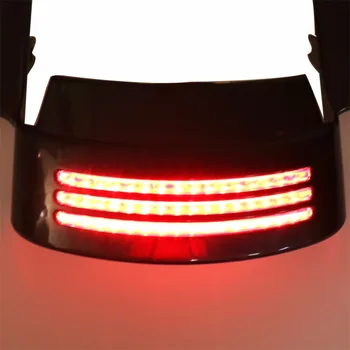 Červené Tri-Panel LED Zadné Ostrohové Brzdy Blatník Tip Svetlo Pre Harley 14-18 Street Glide&15-18 Road Glide Modely