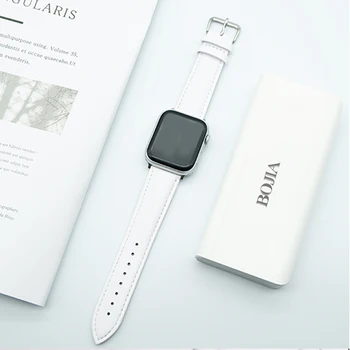 čierne Originálne Kožené Watchband pre Apple Hodinky Kapela Series 3 2 1 Šport Náramok 42 mm 38 mm Popruh Pre iwatch 4 5 Band