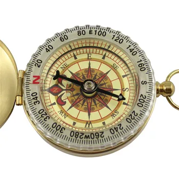 Čistej Medi Drapákové Kompas, Svetelný Vreckový Kompas Prenosné Vonkajšie Mosadz Zlatá Farba Medi Kompas Navigačné Nástroje
