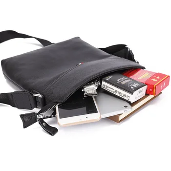 Človeka Crossbody Taška Cowhide Kožené Luxusné Mužov Tašky cez Rameno 10' Ipad, Tablet PC, Notebook, Mobilný Telefón, Peňaženku Pack For Business OL