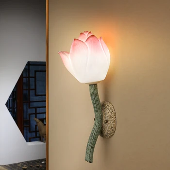 Čínsky tvorivé uličkou chodba, schodisko, chodba lampa spálňa posteli verandu nástenné svietidlo art Lotus Restaurant hotel lampa podprsenka sconce