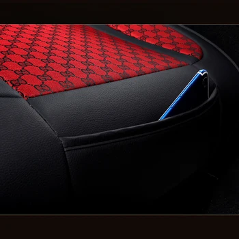 Ľan + Kožené Autosedačky Kryt 5-Sedadlo Pre Audi A3 A4 A5 A6 A7 A8, Q3 Q5 Q7 Výzdoba Interiéru
