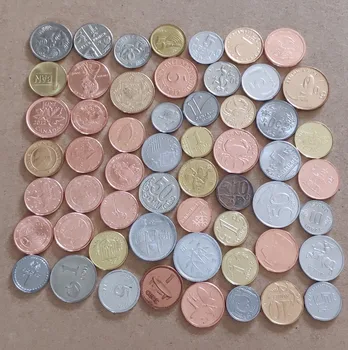Šesťdesiat Rôznych Krajinách alebo Regiónoch, 14-25 mm Nastavenie 60 Kusov Mincí Staré Pôvodné Mince Zberateľské Vydanie Reálne Vzácne Pamätné