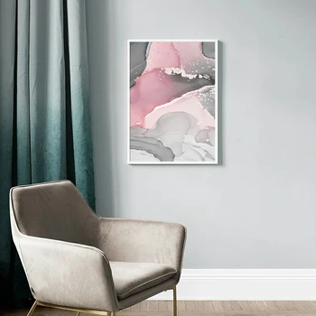 Škandinávsky Abstraktné Ružový Mramor Plagát Plátno Obrázok Luxus, Štýl Miestnosti Dekorácie Vytlačí Wall Art Obrazy Nordic Domova