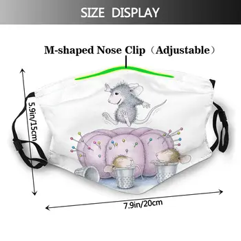 Škrečok Úst Tvár Masku Dom-Mouse Vzory Pleťová Maska s 2 Filtre Kawai Pekné pre Masky pre Dospelých