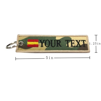 Španielsko Vlajka kľúč-reťaz názov patch pre vak krúžok vyšívané Šitie Nášivka Šiť Na Textílie Odznak DIY Oblečenie Príslušenstvo