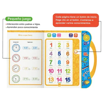 Štúdia španielsky a anglický Hlas Elektronické Knihy Detí Raného Vzdelávania Prst Miesto čítanie Inteligentné Hračky Dieťa Jazyku e-knihy