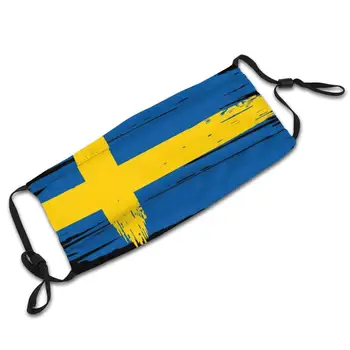 Švédsko Vlajka Vlajka Štátu, Štokholme, Göteborgu Švédsky Dizajn Masky Umývateľný Filter, Letné Hot Predaj Úst Masky Švédsko Vlajka
