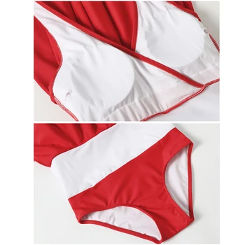 Ženské 2020 Letné Kúpanie Oblek Červená tvaru Pás jednodielne Plavky Pevné Kórea Plavky, Plavky Ženské Sukne Plávať Oblek Šaty
