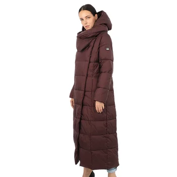ženské nadol bunda parka outwear s kapucňou prešívaný kabát žena dlho teplé bavlnené oblečenie pre zimné dámske trendové nové 19-150