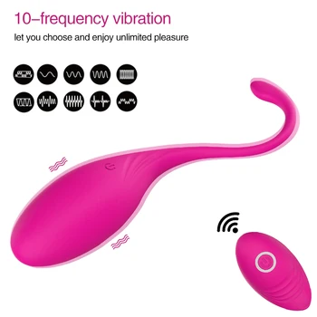 Ženy 10 Frekvencia Silikónový Vibrátor Uplatniť Vaginálnej Loptu Bezdrôtové Diaľkové Ovládanie Vibračné Vajíčko G-spot Mačička Masáž Sexuálne Hračky