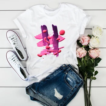Ženy 2020 3D Tlač Móde Farba Nechtom Krásu Topy, Tričká T Oblečenie Tričko Dámske Dámy Grafické Ženský Čaj T-Shirt Oblečenie