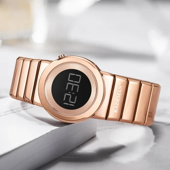 Ženy Digitálne Náramok, Hodinky, Módne Dámy elektronické Hodinky Luxusné Nerezové Náramkové hodinky Vodotesné 30 M Relogio Feminino