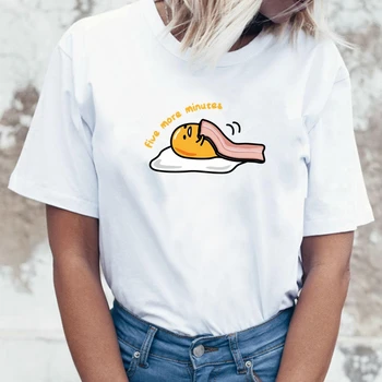 Ženy Harajuku Roztomilý Gudetama Lenivý Vaječný Žĺtok Vtipné Tričko Dievča, Japonská Kawaii Tlač Tričko Žena Novinka T-shirt,Drop Ship