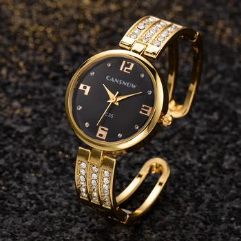 Ženy Hodinky Top Značky Luxusný Náramok Hodiniek Crystal Watchband Dámske Náramkové Hodinky Zlaté Dial Zegarek Damski