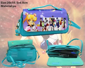 Ženy Kabelky Módnych Cartoon Taška cez Rameno Sailor Moon Chibiusa Anime Študent Tote Ceruzka Bag Ladies' Make up Tašky