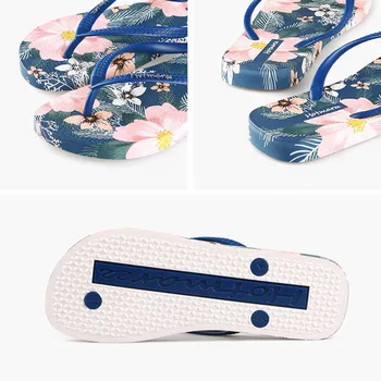 Ženy, Letné žabky Beach Fashion Papuče Tlač protišmykových Bazén Sandále Dámske Listov