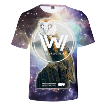 Ženy/Muža T-shirt 3D Westworld Letné Štýl Tričko Vysokej Kvality Voľný čas Módne Pohodlné Tee Tričko Unisex Plus Veľkosť