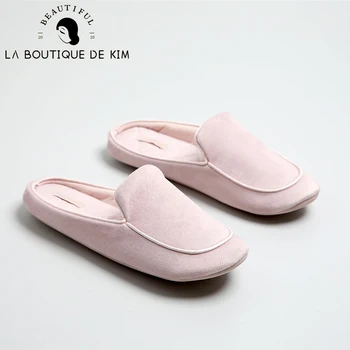 Ženy Papuče Ružová jednoduché tichý office papuče gumy jediným nepremokavé vnútorné domáce papuče Papuče Lady